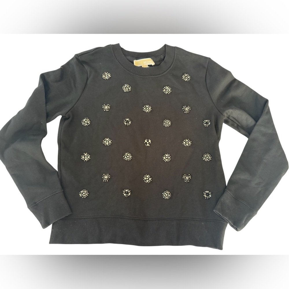 NWT Michael Kors embellished black sweatshirt
